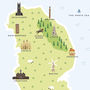 Map Of Lincolnshire Print, thumbnail 2 of 2