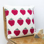 Personalised Knitted Strawberries Cushion, thumbnail 2 of 4