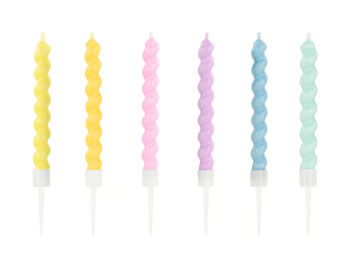 Twisted Pastel Cake Candles X Six, 2 of 4