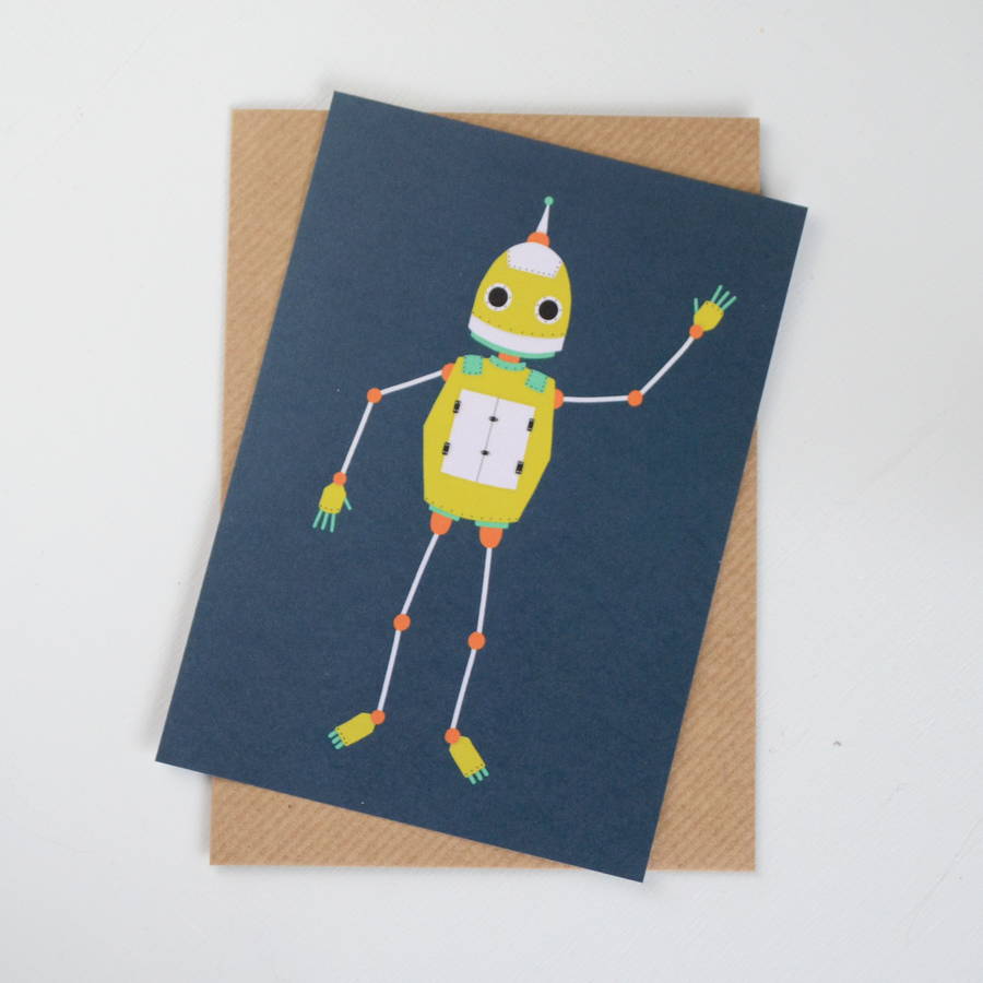 Robot Childrens Postcard Set By Hannah Stevens | notonthehighstreet.com