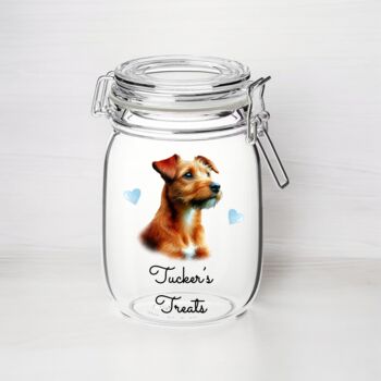 Personalised Terrier Cross Kilner Style Dog Treat Jar, 2 of 2