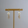 Freshwater Pearl Quartz Gold Plated Stud Earrings, thumbnail 6 of 6