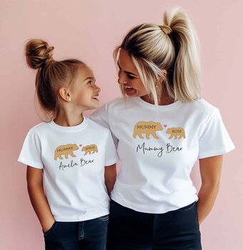 Personalised 'Mummy Bear' And 'Baby Bear' T Shirt Set, 2 of 6