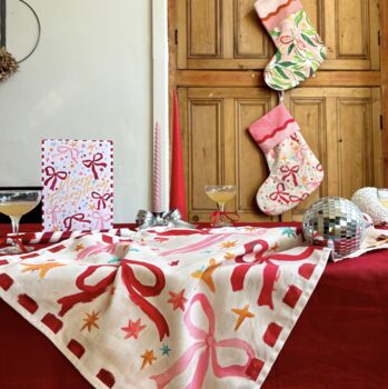 Luxury Christmas Bow Tea Towel, 7 of 7