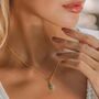 Genuine Birthstone Gold Plated Necklace, thumbnail 2 of 12