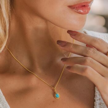 Genuine Birthstone Gold Plated Necklace, 2 of 12