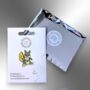 Grey Cartoon Bunny Rabbit Holding A Flower Enamel Pin Badge, Easter Accessory, Animal Gifts For Kids, thumbnail 5 of 8