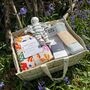 Linen Leaf Nappy Caddy New Baby Gift Hamper, thumbnail 5 of 12