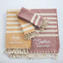 Personalised Bride Gift, Beach Towel Set, thumbnail 2 of 12