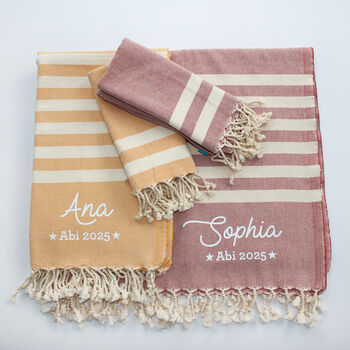 Personalised Bride Gift, Beach Towel Set, 2 of 12