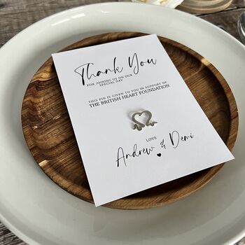Personalised Wedding Favour Charity Pin Cards, 3 of 3