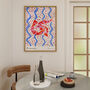 Prawns Art Print Seafood Illustration Poster, thumbnail 1 of 7