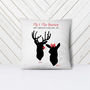Mr And Mrs First Christmas Cushion, thumbnail 2 of 2