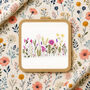 Meadow Flowers Hand Embroidery Kit, thumbnail 1 of 9