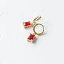 Red Glass Earrings, thumbnail 2 of 10