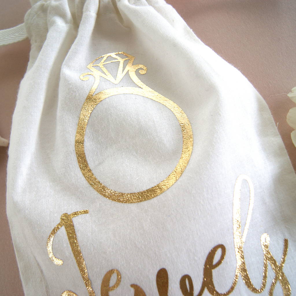 Brides Keepsake And Precious Jewellery Bag By The Hummingbird Card