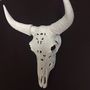 Filigree Faux Skull With Horns, thumbnail 5 of 6
