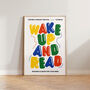 Wake Up And Read Colourful Retro Wall Art Print, thumbnail 6 of 10