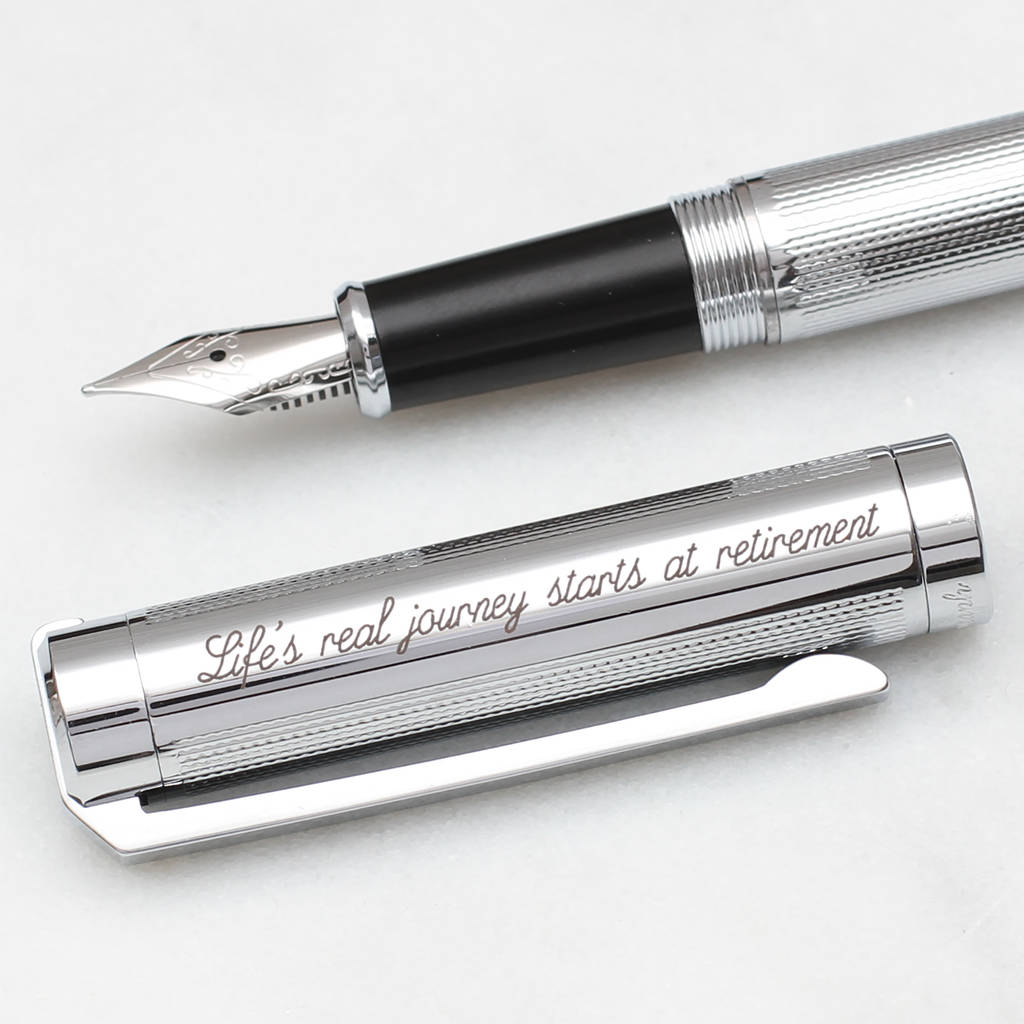Personalised Rhodium Plated Fountain Pen, 1 of 4