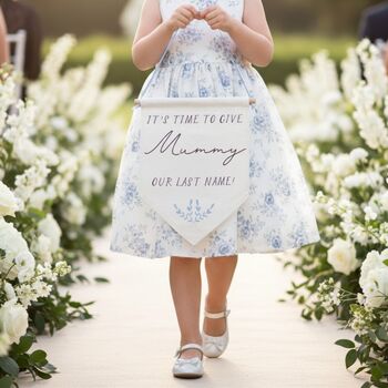 Personalised Wedding Carry Flag, 5 of 8