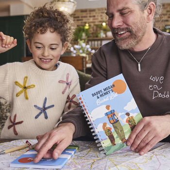 Personalised Dad And Child Bucket List Notebook, 2 of 10