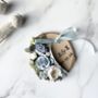 Wooden Blue Floral Ring Holder, thumbnail 1 of 6