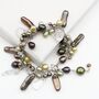 Unusual Assorted Freshwater Pearl Bracelet On Sterling Silver Chain, thumbnail 6 of 12