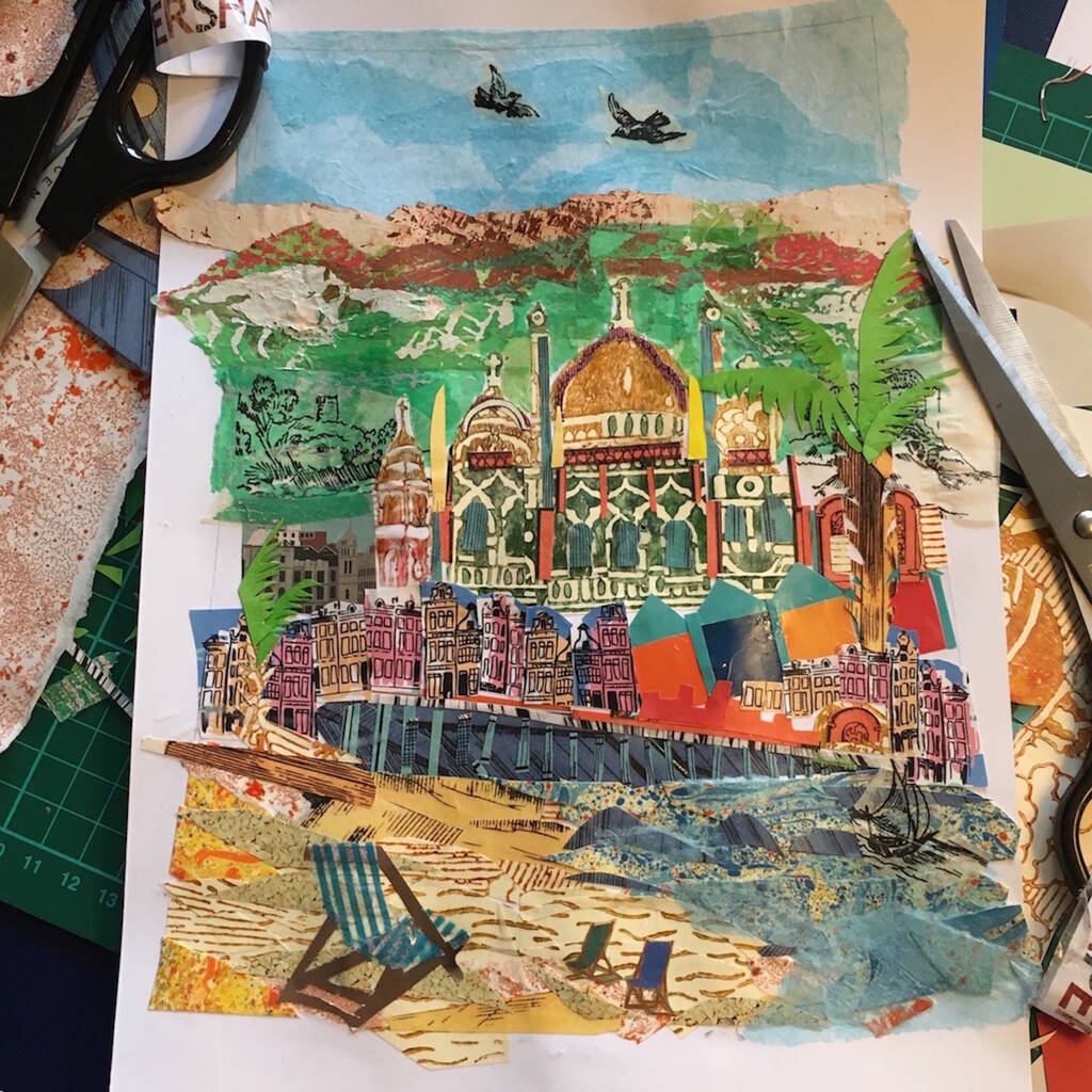 Brighton Seaside Town Paper Lampshade By Papershades