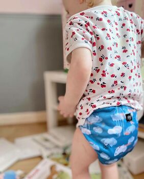 'Fluffy Clouds' Modern Cloth Nappy By Pēpi Collection, 9 of 12