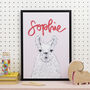 Personalised Llama Print, thumbnail 1 of 11