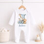 Personalised Safari Alphabet Baby Grow, thumbnail 3 of 8