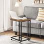 End Table With Castors Industrial Side Table, thumbnail 3 of 12