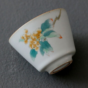 Handmade Kungfu Teacup Set Of Five Fruit Series, 4 of 6