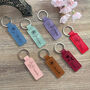 Personalized Leather Keychain Custom Engraved Name Gift, thumbnail 1 of 6