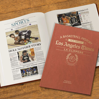 La Clippers Personalised Nba Basketball Gift Newspaper Book, 10 of 12