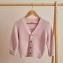 Personalised Mummy's Little Girl Pink Cardigan, thumbnail 2 of 4