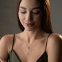 Vertical Name Necklace With Heart Birthstone, thumbnail 6 of 9