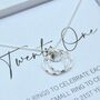 Sterling Silver Circles 21st Birthday Necklace, thumbnail 3 of 3