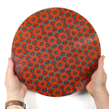Red Poppies Chopping Board / Worktop Saver, 4 of 12