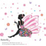 Flower Girl Butterfly Wings, Two Designs, Wall Vinyl, thumbnail 1 of 10