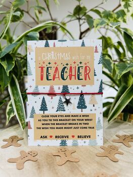 Christmas Gift For Teacher | Teacher Wish Bracelet, 3 of 7