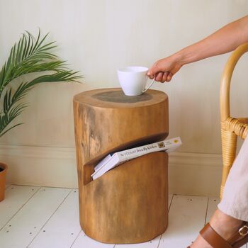 Solid Log Coffee Table With Shelf, 2 of 7