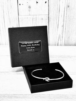 Sterling Silver Friendship Knot Bangle, 6 of 10