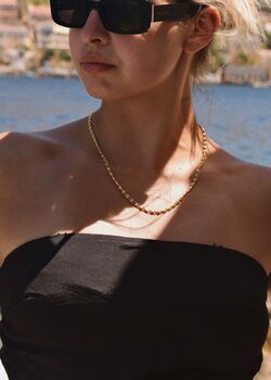 Snail Chain Necklace 18 K Gold Plated, 4 of 8