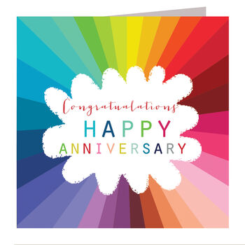 Colourful Happy Anniversary Card, 2 of 5