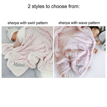 Personalised Pink Sherpa Blanket And Lamb Comforter Set, 2 of 12