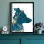 Custom Dog Silhouette Pet Portrait Gift Wall Art Print, thumbnail 2 of 7