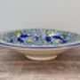 Dark Blue Fish Patterned Bowl With Flat Rim, 38cm, thumbnail 4 of 4