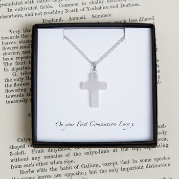 Personalised Rose Quartz Cross Charm Necklace, 3 of 3
