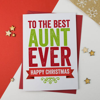 Best Aunty, Aunt, Auntie Christmas Card, 2 of 3